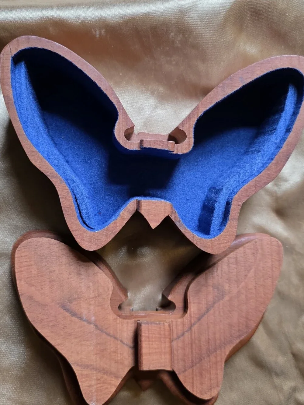 Handmade Wooden Butterfly Puzzle Box - Brown with Mahogany And Rosewood Accents